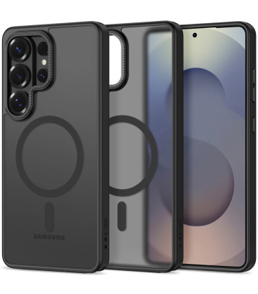 Matinis juodas dėklas Samsung Galaxy S26 Ultra telefonui "Tech-Protect MagCam Magsafe"