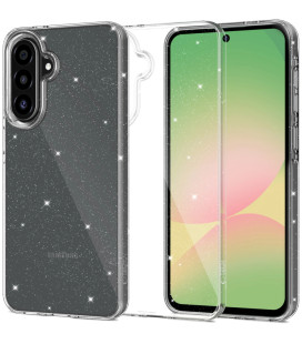 Skaidrus dėklas su blizgučiais Samsung Galaxy A57 5G telefonui "Tech-Protect Flexair Glitter"