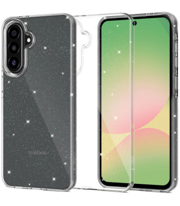 Skaidrus dėklas su blizgučiais Samsung Galaxy A36 5G / A37 5G telefonui "Tech-Protect Flexair Glitter"