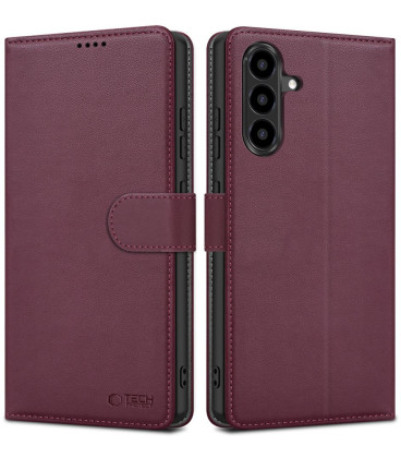 Raudonas atverčiamas dėklas Samsung Galaxy A57 5G telefonui "Tech-Protect Wallet"