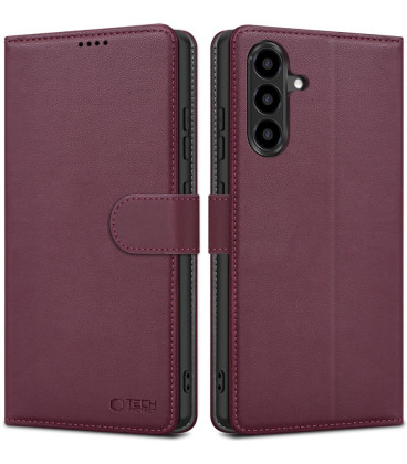 Raudonas atverčiamas dėklas Samsung Galaxy A36 / A56 / A37 5G telefonui "Tech-Protect Wallet"