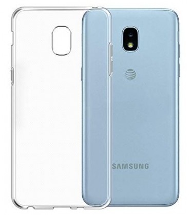 Skaidrus plonas 0,3mm silikoninis dėklas Samsung Galaxy J3 2018 telefonui