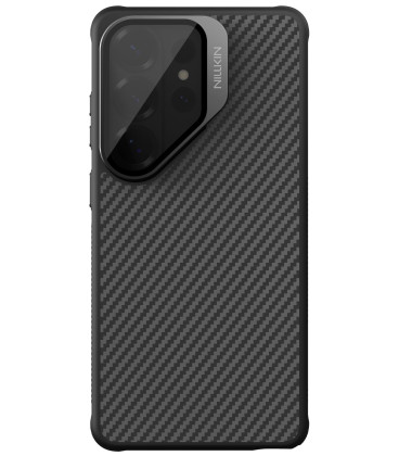 Juodas / skaidrus dėklas Samsung Galaxy S26 Ultra telefonui "Nillkin CarboProp Aramid Magnetic Case"
