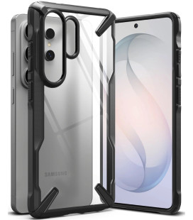 Juodas / skaidrus dėklas Samsung Galaxy S26 Ultra telefonui "Ringke Fusion X"