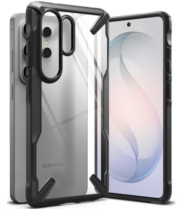 Juodas / skaidrus dėklas Samsung Galaxy S26 Ultra telefonui "Ringke Fusion X"