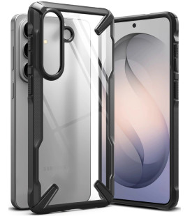 Juodas / skaidrus dėklas Samsung Galaxy S26 Plus telefonui "Ringke Fusion X"