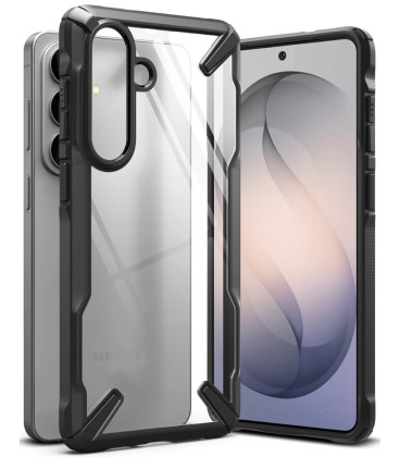 Juodas / skaidrus dėklas Samsung Galaxy S26 telefonui "Ringke Fusion X"