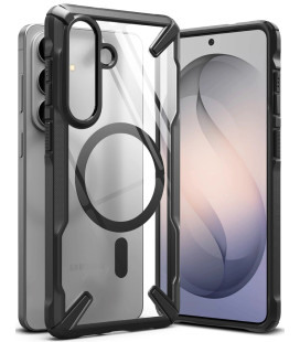 Juodas / skaidrus dėklas Samsung Galaxy S26 Plus telefonui "Ringke Fusion X Magnetic Magsafe"