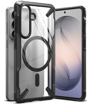 Juodas / skaidrus dėklas Samsung Galaxy S26 telefonui "Ringke Fusion X Magnetic Magsafe"