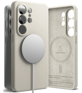 Pilkas dėklas Samsung Galaxy S26 Ultra telefonui "Ringke Silicone Magnetic Magsafe"