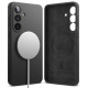 Juodas dėklas Samsung Galaxy S26 Plus telefonui "Ringke Silicone Magnetic Magsafe"