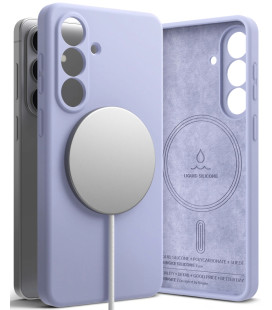 Levandos spalvos dėklas Samsung Galaxy S26 telefonui "Ringke Silicone Magnetic Magsafe"