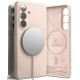 Rožinis / smėlio spalvos dėklas Samsung Galaxy S26 telefonui "Ringke Silicone Magnetic Magsafe"