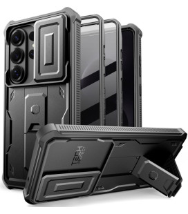  	Juodas dėklas Samsung Galaxy S26 telefonui "Tech-Protect Kevlar Cam+ 2-Set" 