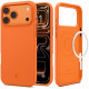 Oranžinis silikoninis dėklas Apple iPhone 17 Pro Max / 18 Pro Max telefonui "Spigen Silicone Fit MAG Magsafe"