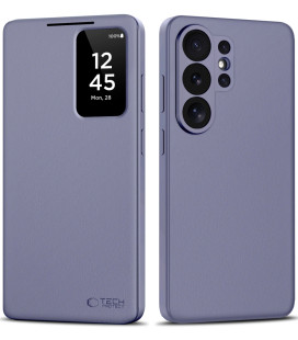 Purpurinis atverčiamas dėklas Samsung Galaxy S26 Ultra telefonui "Tech-Protect Smart Wallet"