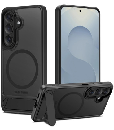 Matinis juodas dėklas Samsung Galaxy S26 Plus telefonui "Tech-Protect MagRack Magsafe"
