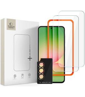 Apsauginis grūdintas stiklas + kameros apsauga Samsung Galaxy A37 5G telefonui "Tech-Protect Easy Set+ 3-Pack"