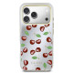 Veidrodinio efekto dėklas Apple iPhone 17 Pro telefonui "Guess PC/TPU Mirror Glitter Cherry MagSafe Case"