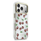 Veidrodinio efekto dėklas Apple iPhone 17 Pro telefonui "Guess PC/TPU Mirror Glitter Cherry MagSafe Case"