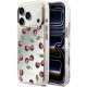 Veidrodinio efekto dėklas Apple iPhone 17 Pro telefonui "Guess PC/TPU Mirror Glitter Cherry MagSafe Case"