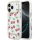 Veidrodinio efekto dėklas Apple iPhone 17 Pro telefonui "Guess IML Glitter Cherry MagSafe Case"