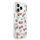 Veidrodinio efekto dėklas Apple iPhone 17 Pro telefonui "Guess IML Glitter Cherry MagSafe Case"
