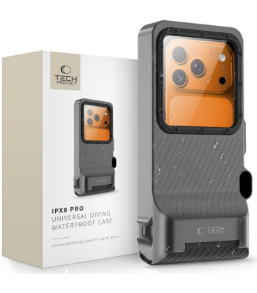 TECH-PROTECT IPX8 PRO UNIVERSAL DIVING WATERPROOF CASE BLACK