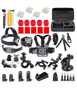 Universalių priedų rinkinys 63in1 , skirtas GoPro, DJI, Insta360, SJCam, Eken sportinėms kameroms