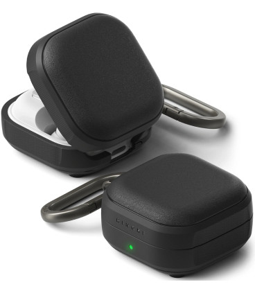 Juodas dėklas Samsung Galaxy Buds 4 / 4 Pro ausinėms "Ringke Onyx Magnetic Magsafe"