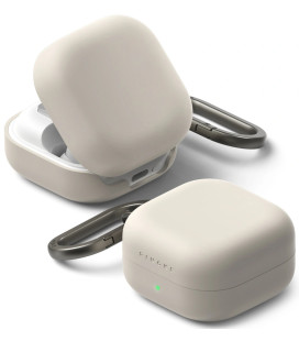 Pilkas dėklas Samsung Galaxy Buds 4 / 4 Pro ausinėms "Ringke Silicone"