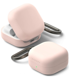 Rožinis dėklas Samsung Galaxy Buds 4 / 4 Pro ausinėms "Ringke Silicone"