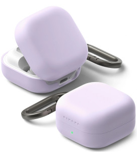 Purpurinis dėklas Samsung Galaxy Buds 4 / 4 Pro ausinėms "Ringke Silicone"