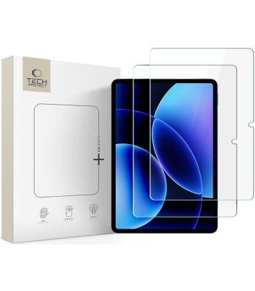 Apsauginis grūdintas stiklas Xiaomi Pad 7 / 7 Pro / 8 / 8 Pro 11.2 planšetei "Tech-Protect Glass Fit+ 2-Pack"