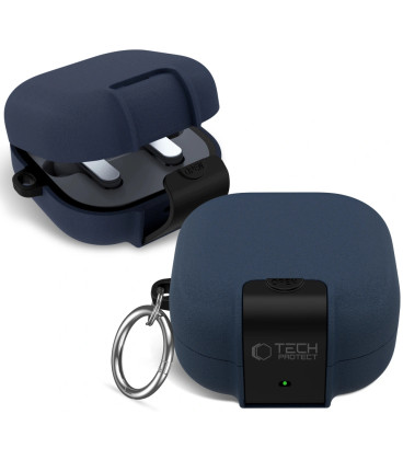 Mėlynas dėklas Samsung Galaxy Buds 4 / 4 Pro ausinėms "Tech-Protect Slim Hook"