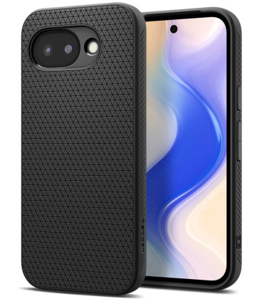 Matinis juodas dėklas Google Pixel 10A telefonui "Spigen Liquid Air"