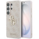 Rožinis dėklas Samsung Galaxy S26 Ultra telefonui "Guess PU 4G Metal Logo Case"