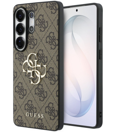Rudas dėklas Samsung Galaxy S26 Ultra telefonui "Guess PU 4G Metal Logo Case"