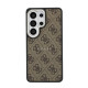 Rudas dėklas Samsung Galaxy S26 Ultra telefonui "Guess PU Leather 4G Gold Frame Magnetic Case"