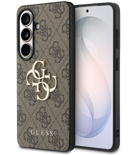 Rudas dėklas Samsung Galaxy S26 Plus telefonui "Guess PU 4G Metal Logo Case"