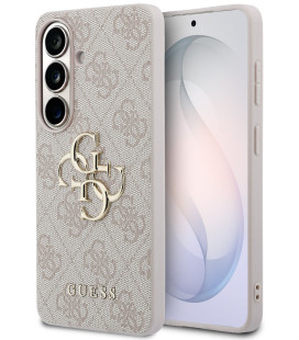 Rožinis dėklas Samsung Galaxy S26 Plus telefonui "Guess PU 4G Metal Logo Case"