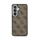 Rudas dėklas Samsung Galaxy S26 telefonui "Guess PU Leather 4G Gold Frame Magnetic Case"