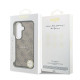 Rudas dėklas Samsung Galaxy S26 telefonui "Guess PU Leather 4G Gold Frame Magnetic Case"