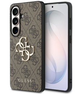 Rudas dėklas Samsung Galaxy S26 telefonui "Guess PU 4G Metal Logo Case"