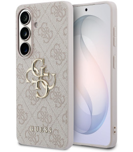 Rožinis Samsung Galaxy S26 telefonui "Guess PU 4G Metal Logo Case"