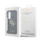 Pilkas Samsung Galaxy S26 telefonui "Guess PU 4G Metal Logo Case"