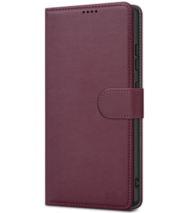 Raudonas atverčiamas dėklas Samsung Galaxy S26 Ultra telefonui "Fancy Wallet"