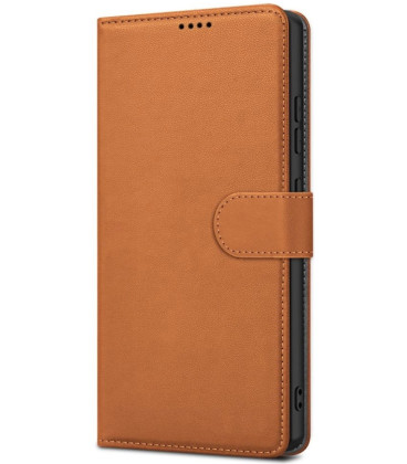 Rudas atverčiamas dėklas Samsung Galaxy S26 Plus telefonui "Fancy Wallet"