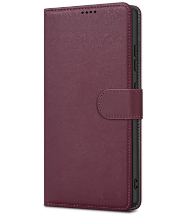 Raudonas atverčiamas dėklas Samsung Galaxy S26 Plus telefonui "Fancy Wallet"