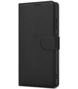 Juodas atverčiamas dėklas Samsung Galaxy S26 Plus telefonui "Fancy Wallet"